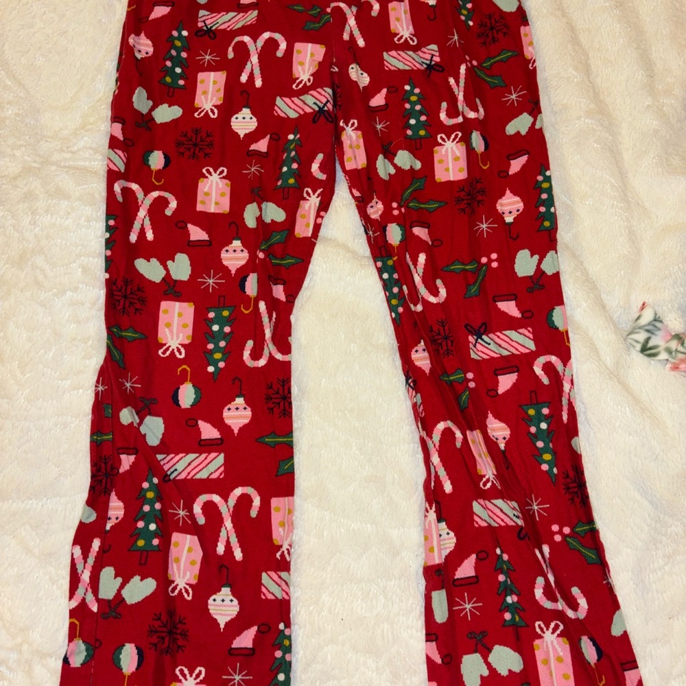 Old Navy Red and Pink Holiday Pajama Pants